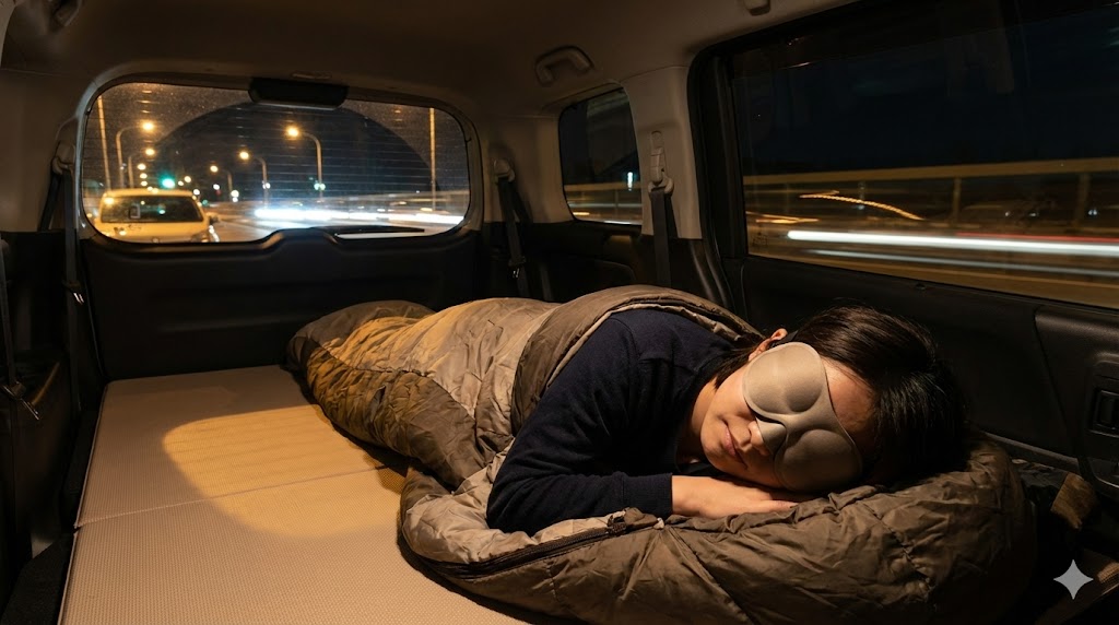 車中泊での快眠を実現する3D立体構造