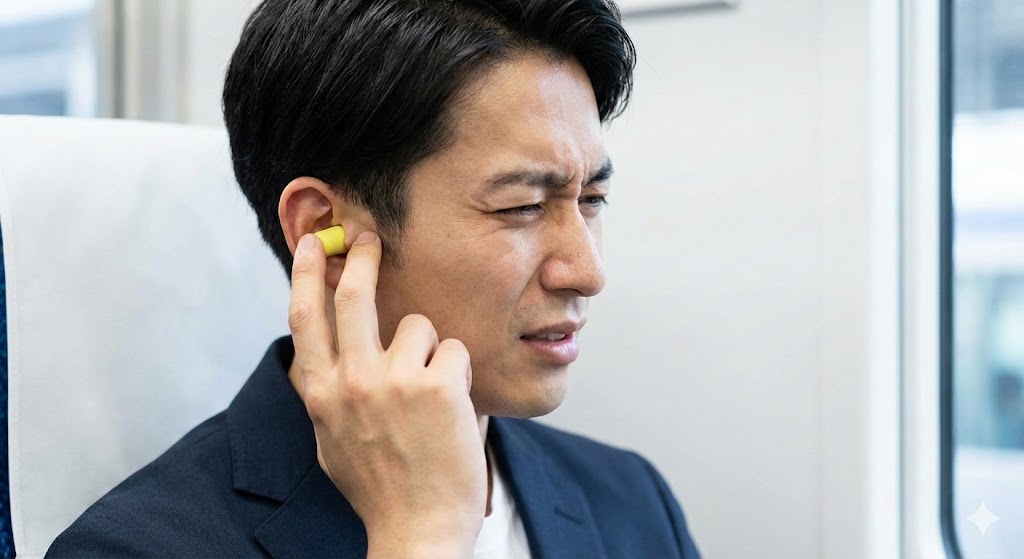 従来のスポンジ型（フォームタイプ）で耳が痛くなる3つの原因