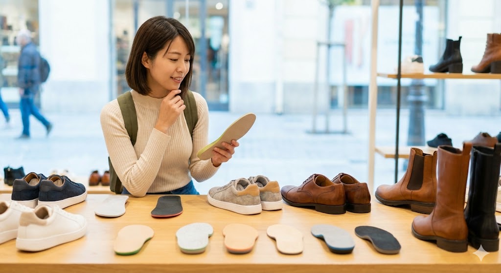観光に適した靴の種類やインソールの選び方