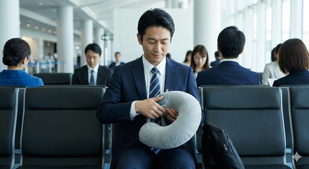 ① 衛生的でスマート！人前でもサッと膨らむ「ポンプ一体型」