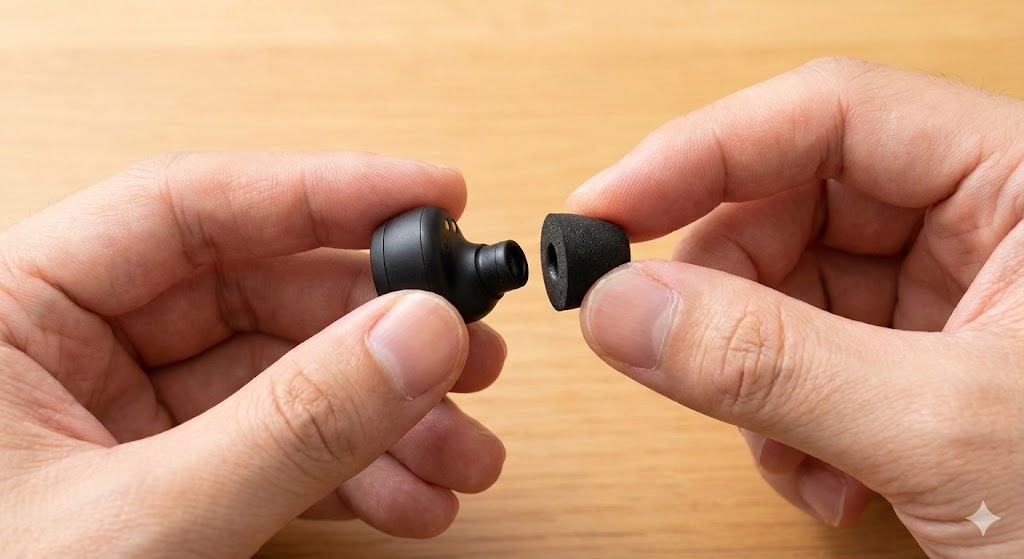 「イヤーピース」を交換して遮音性能を数段アップさせる