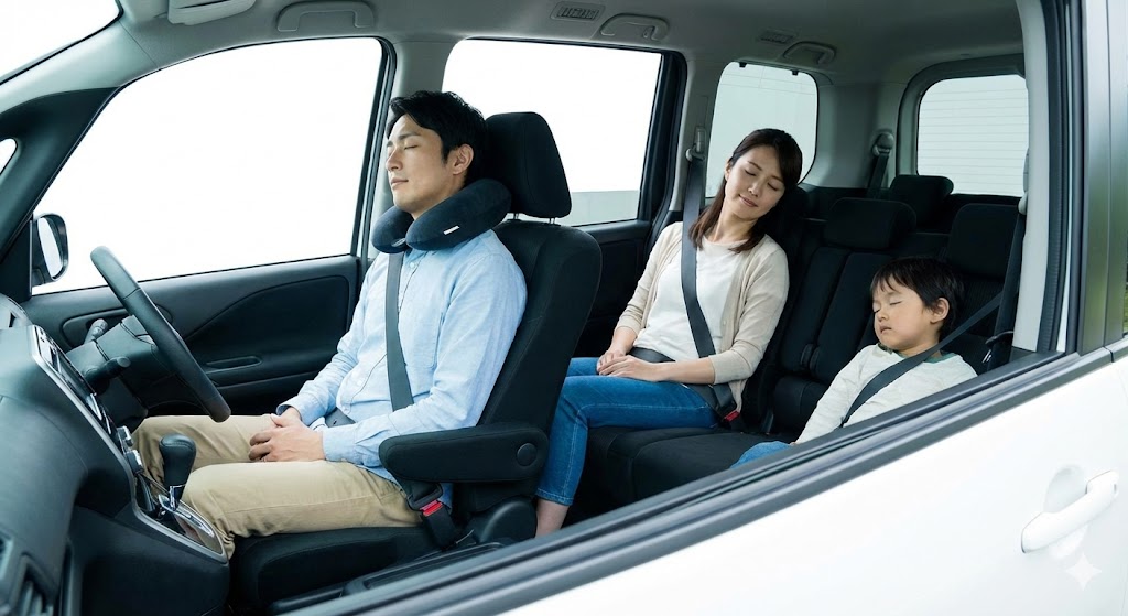 【運転手】疲労による判断ミスを防ぐ。自分と家族を守るための「安全装備」としての枕