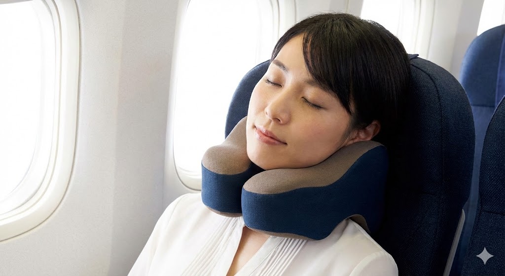 ② 長距離移動の首の痛みを解消！固定力重視の「人間工学・異形型」