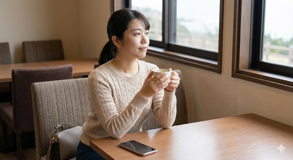 カフェ:スマホを置いてエネルギーをためる