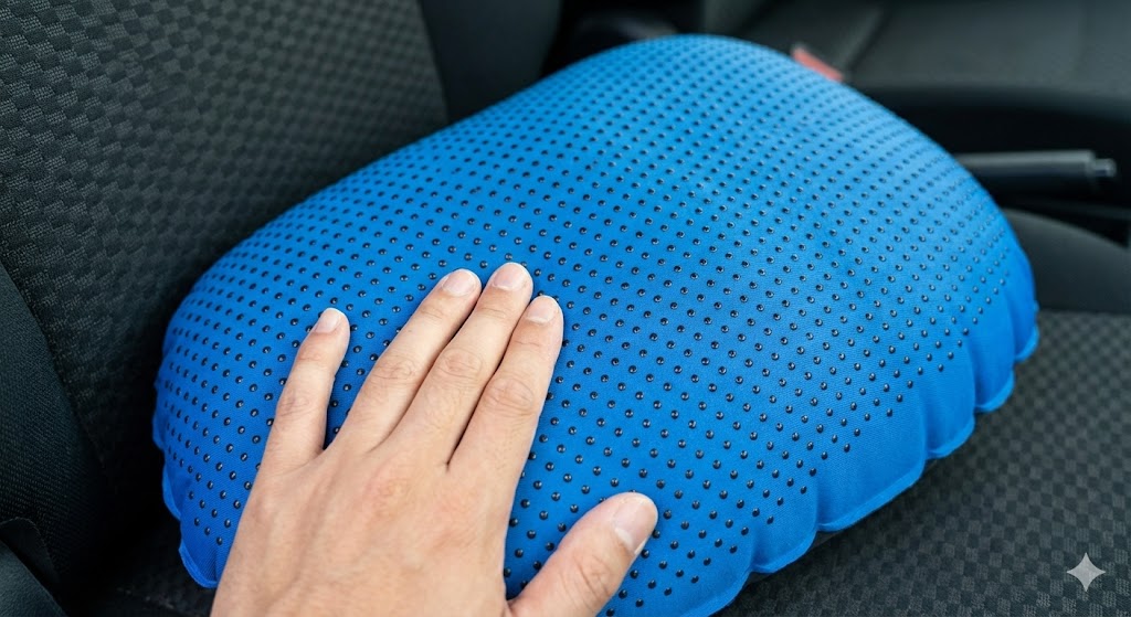 滑り止めカバーで寝違えを防止