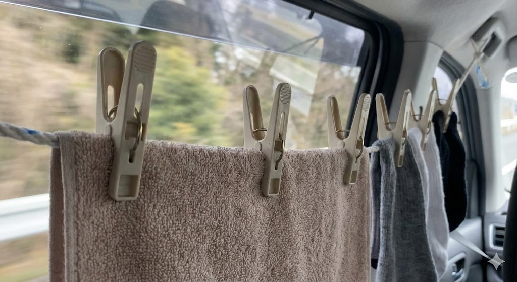 洗濯バサミ：ズレ防止と落下のストレス解消