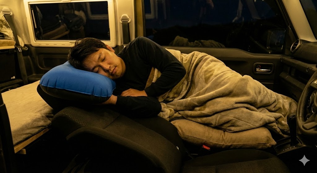 車中泊の安眠を左右する「枕」選び！HIKENTURE製エアー枕の実践レビュー
