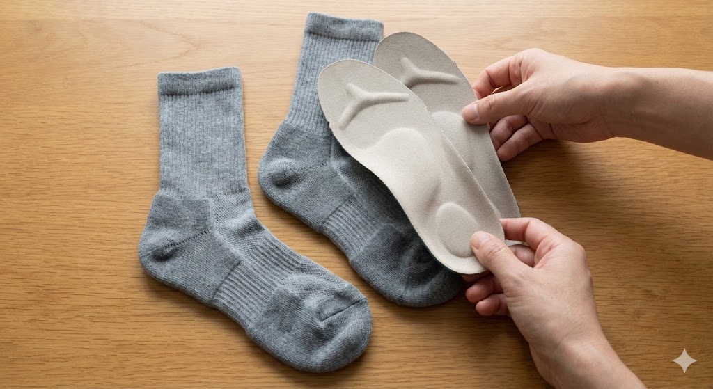 疲労軽減を最大化する靴下との組み合わせ