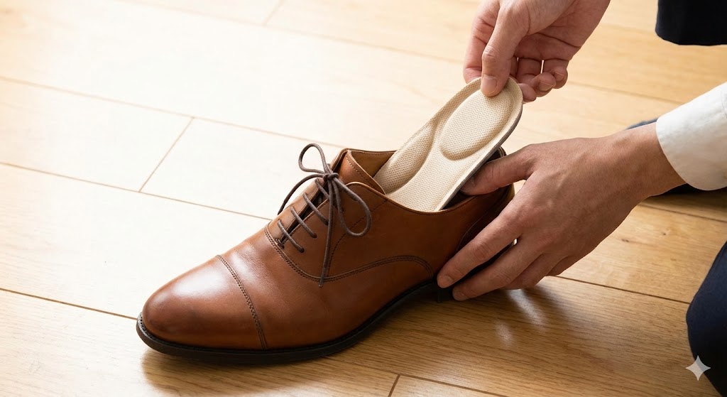 中敷きでのサイズ調整で大きい靴を履きやすく