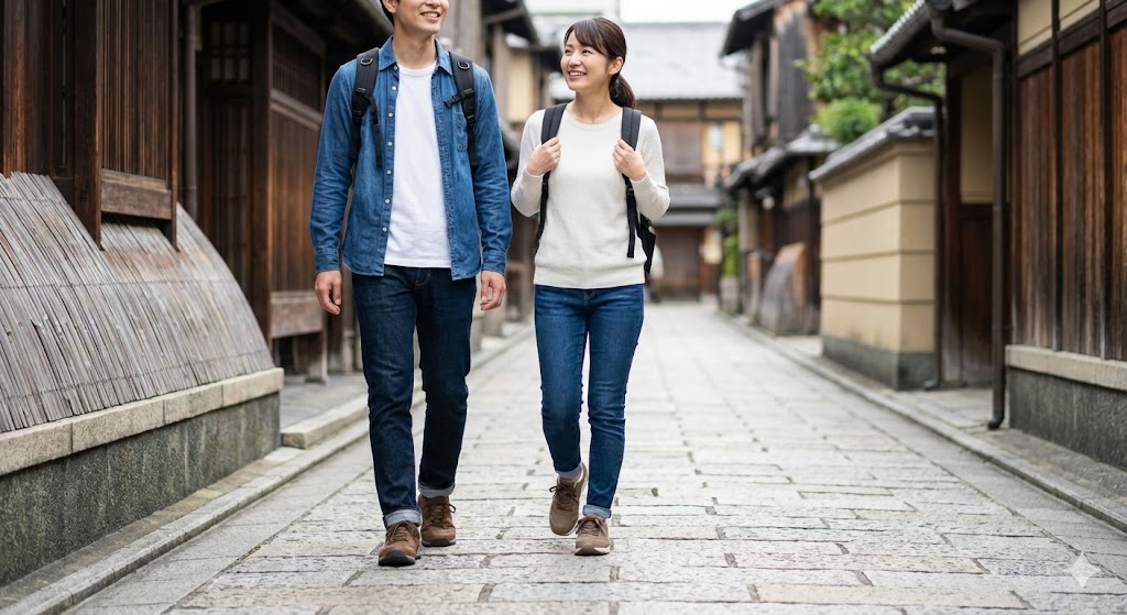 中敷きでのサイズ調整で旅行の疲れを軽減