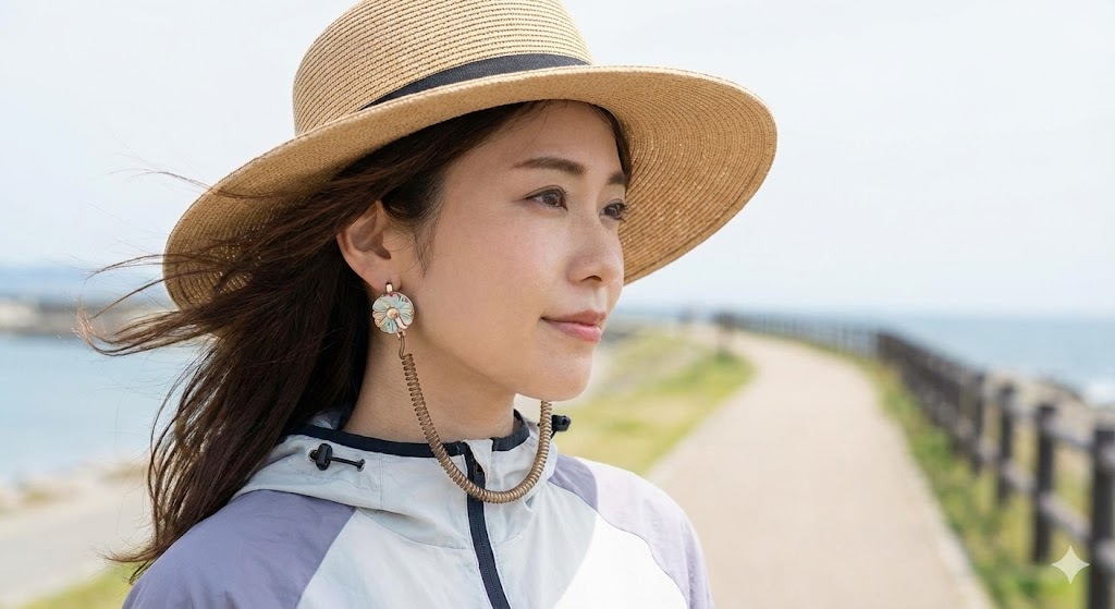 帽子用クリップ：風による紛失防止やバッグへの固定に便利