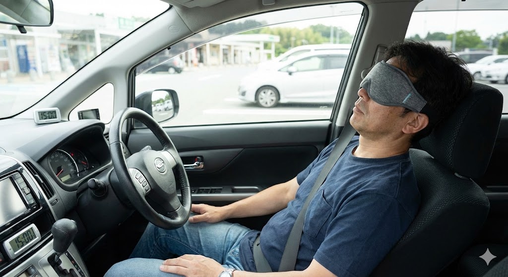 SA/PAでの15分仮眠：シートの角度とアイマスクの相乗効果