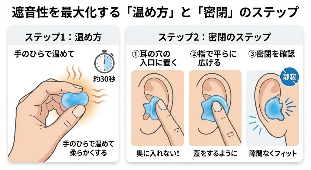 遮音性を最大化する「温め方」と「密閉」のステップ
