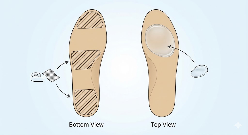 足の痛みを防ぐ前すべり防止の工夫