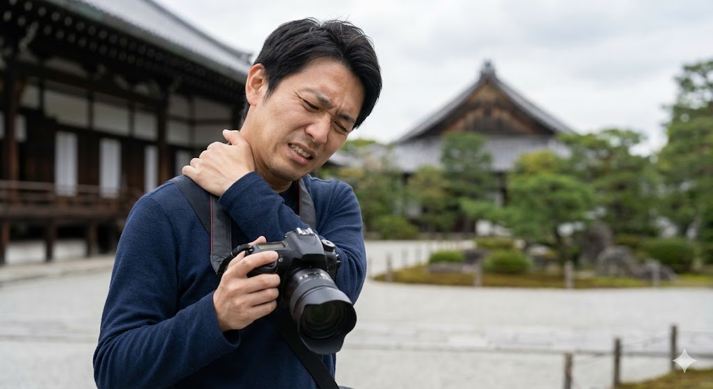 肩こり・首の痛みは旅行最大の敵。観光や撮影の集中力を奪う「見えない疲労」