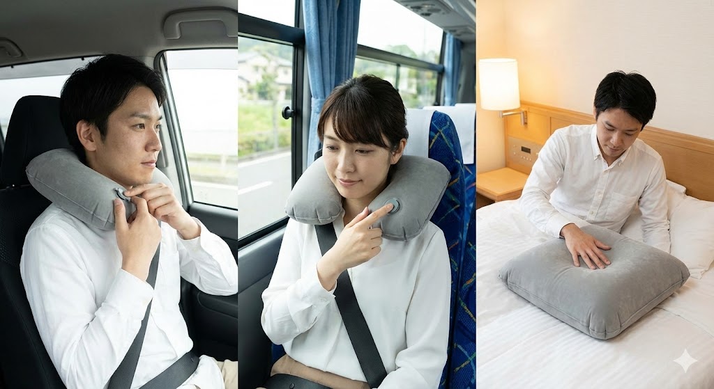 車・バス・ホテル…場所を選ばず「硬さ」を1mm単位で調整できる調整力