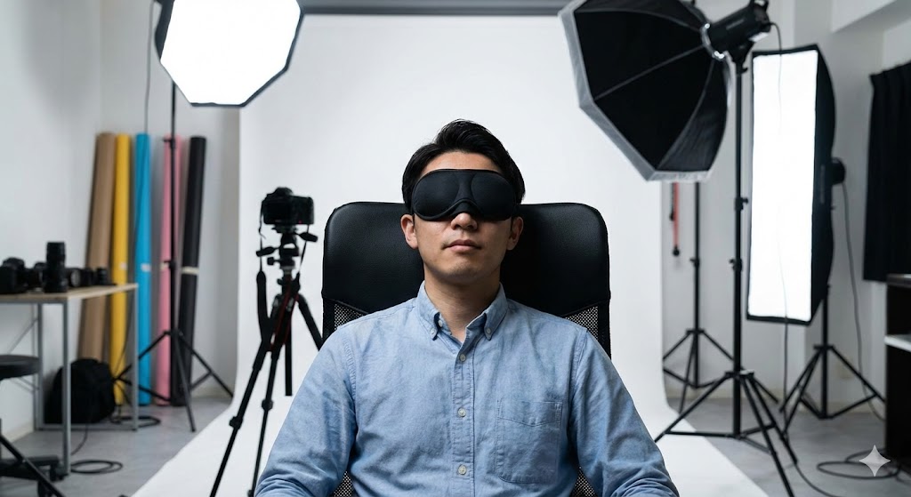 撮影の待ち時間や移動中、わずか15分で脳をリセットする遮光の力