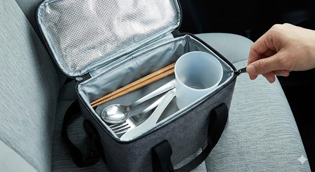 クーラーバッグへの「ひとまとめ収納」