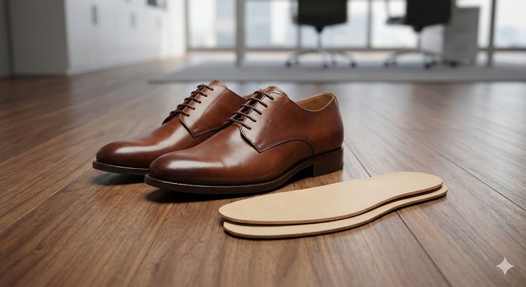 革靴の歩行を助ける薄型タイプ