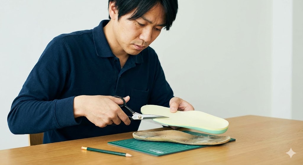 自分の靴に合わせるサイズカットの注意点