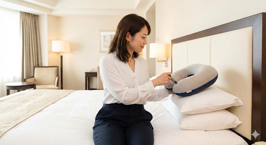 【宿泊施設】ホテルの「枕が合わない問題」を1mm単位の空気圧調整で攻略