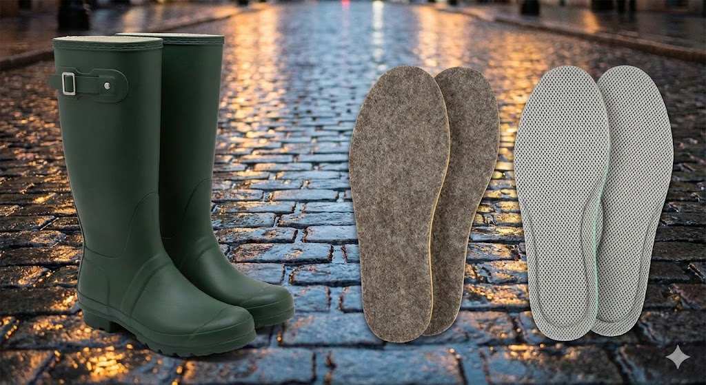 長靴の足裏を保護する素材