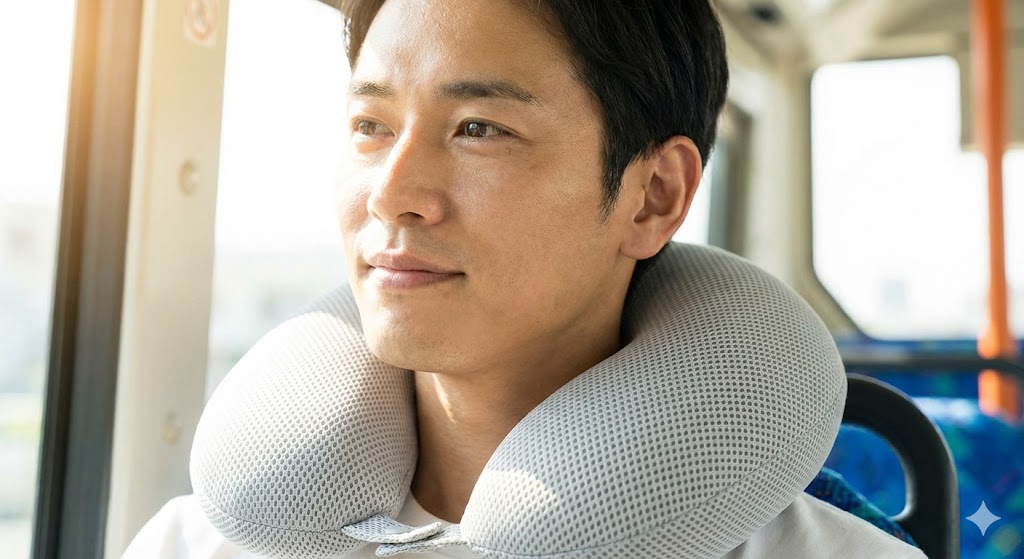 ③ 夏場や暖房下でも蒸れない。「通気性メッシュ型」