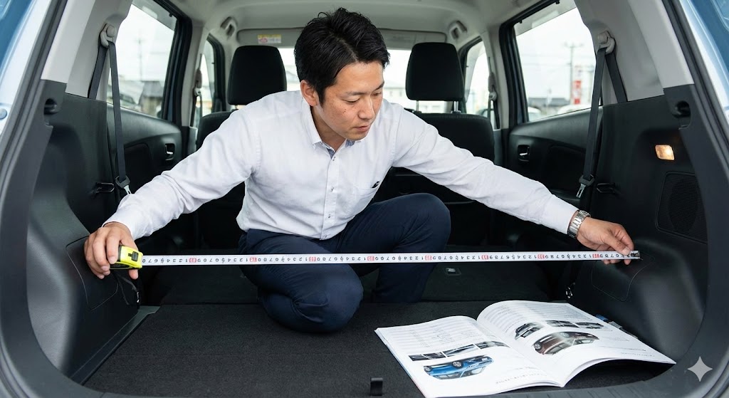 車種に合わせた幅と長さの確認