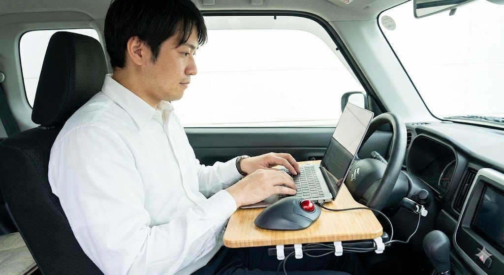 狭い車内を「最強の書斎」に変える仕事術