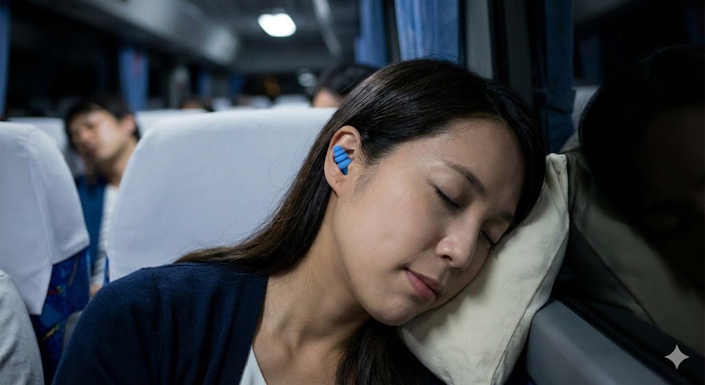 ①長距離バス・新幹線で「深く眠りたい」方向け：高遮音多段タイプ