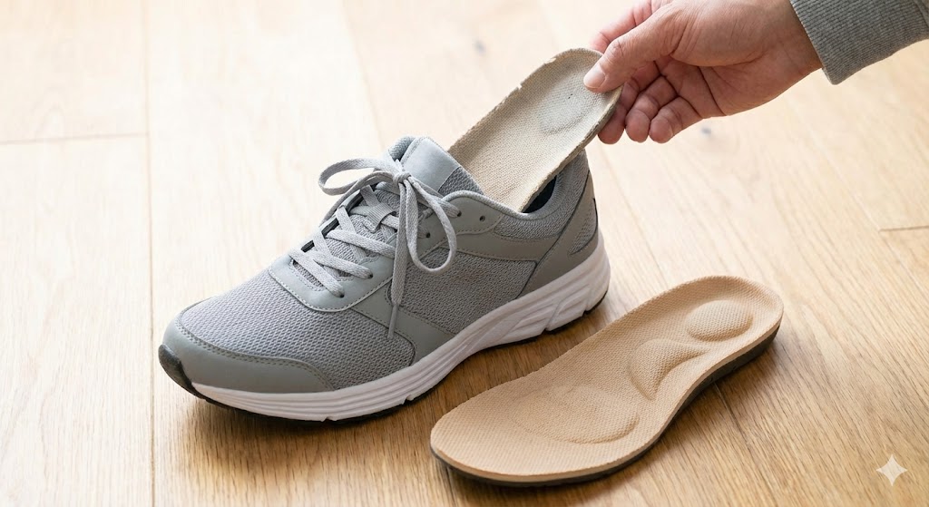 元の中敷きを抜くのが基本の手順