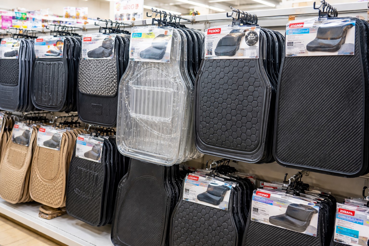 ダイソーの車用フロアマットの種類