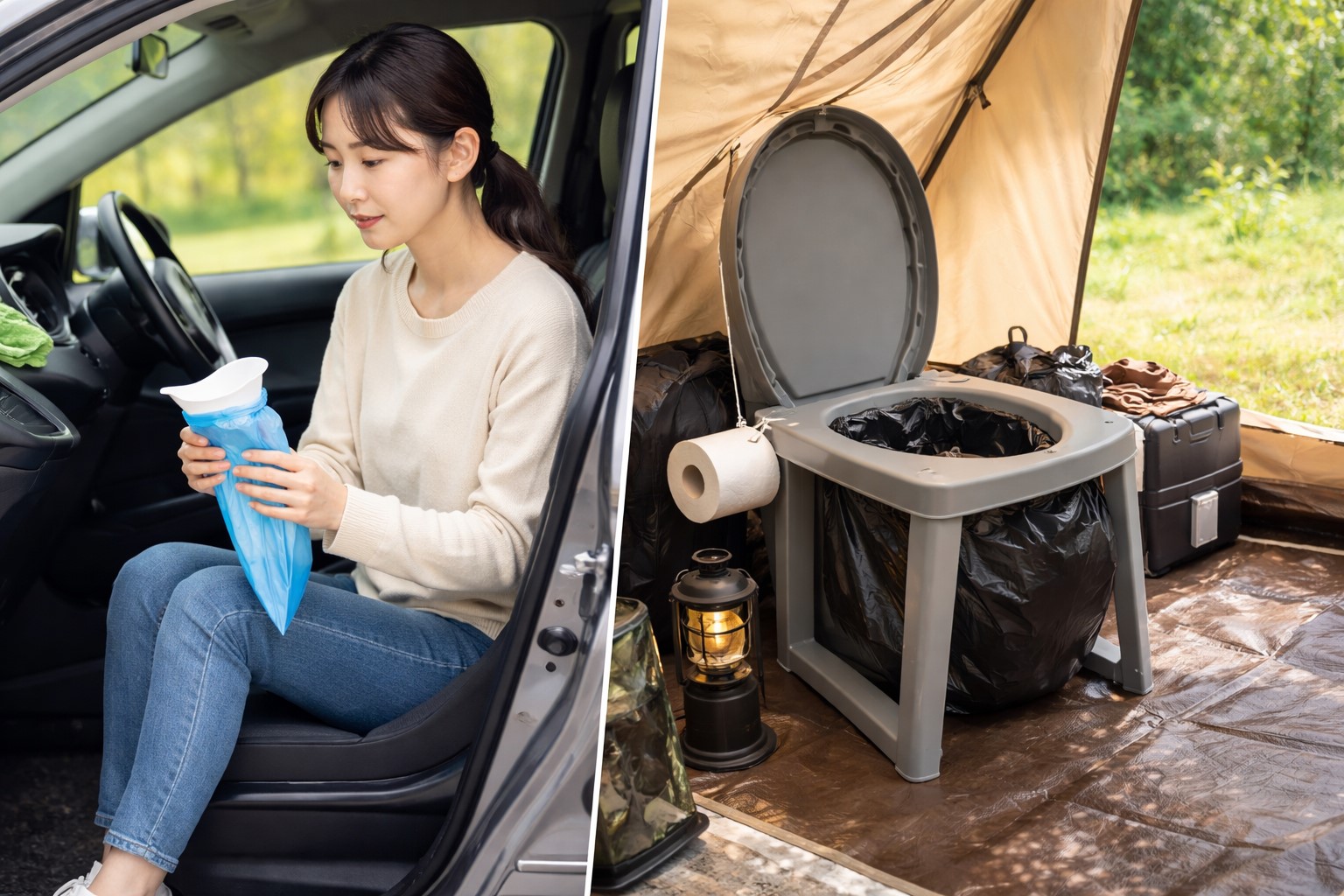簡易トイレの女性用と使い分け
