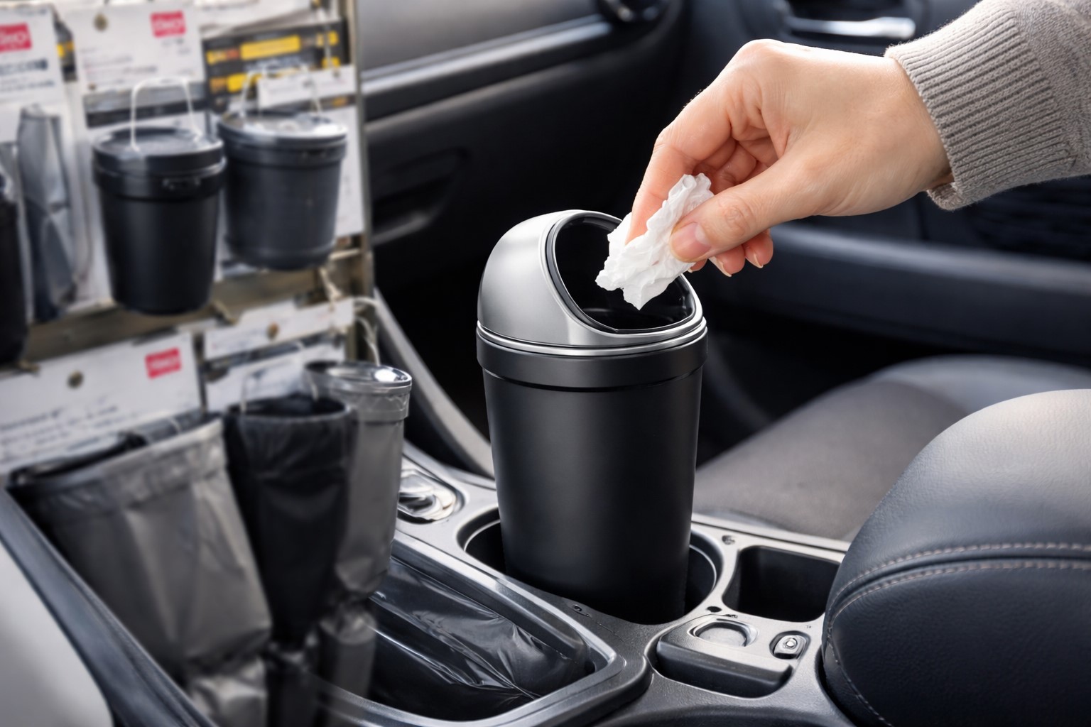 ダイソーで買える便利な車用ゴミ箱