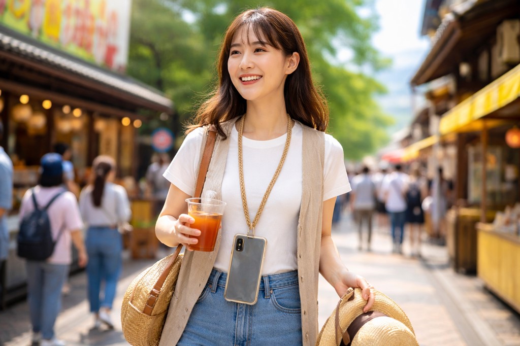 携帯をぶら下げるケースやネックストラップの利点