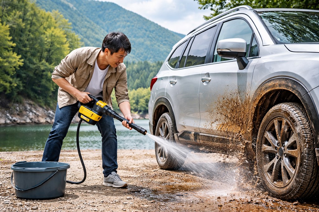 携帯ケルヒャーで観光後の車も綺麗に！観光地の泥を落とすおすすめ活用