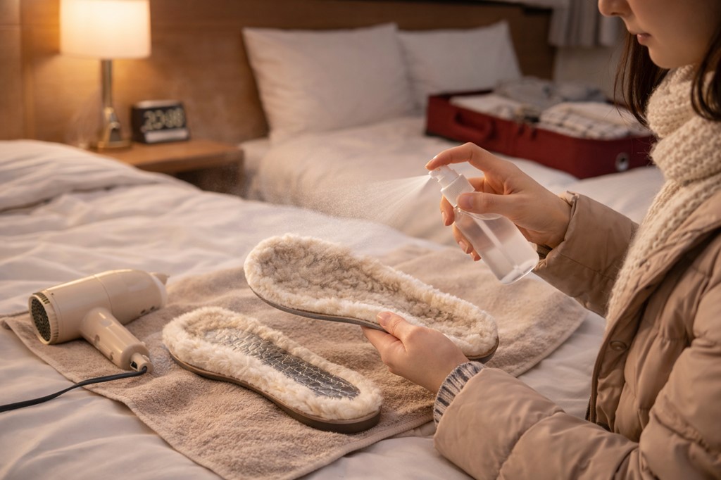 旅行の夜にやるべき中敷きのメンテナンス術