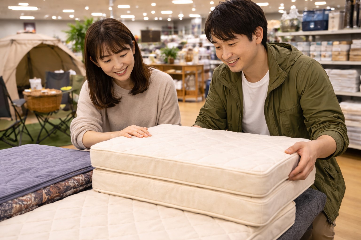 軽自動車の車中泊マットはニトリ！スペーシアやフリードで快適に寝る