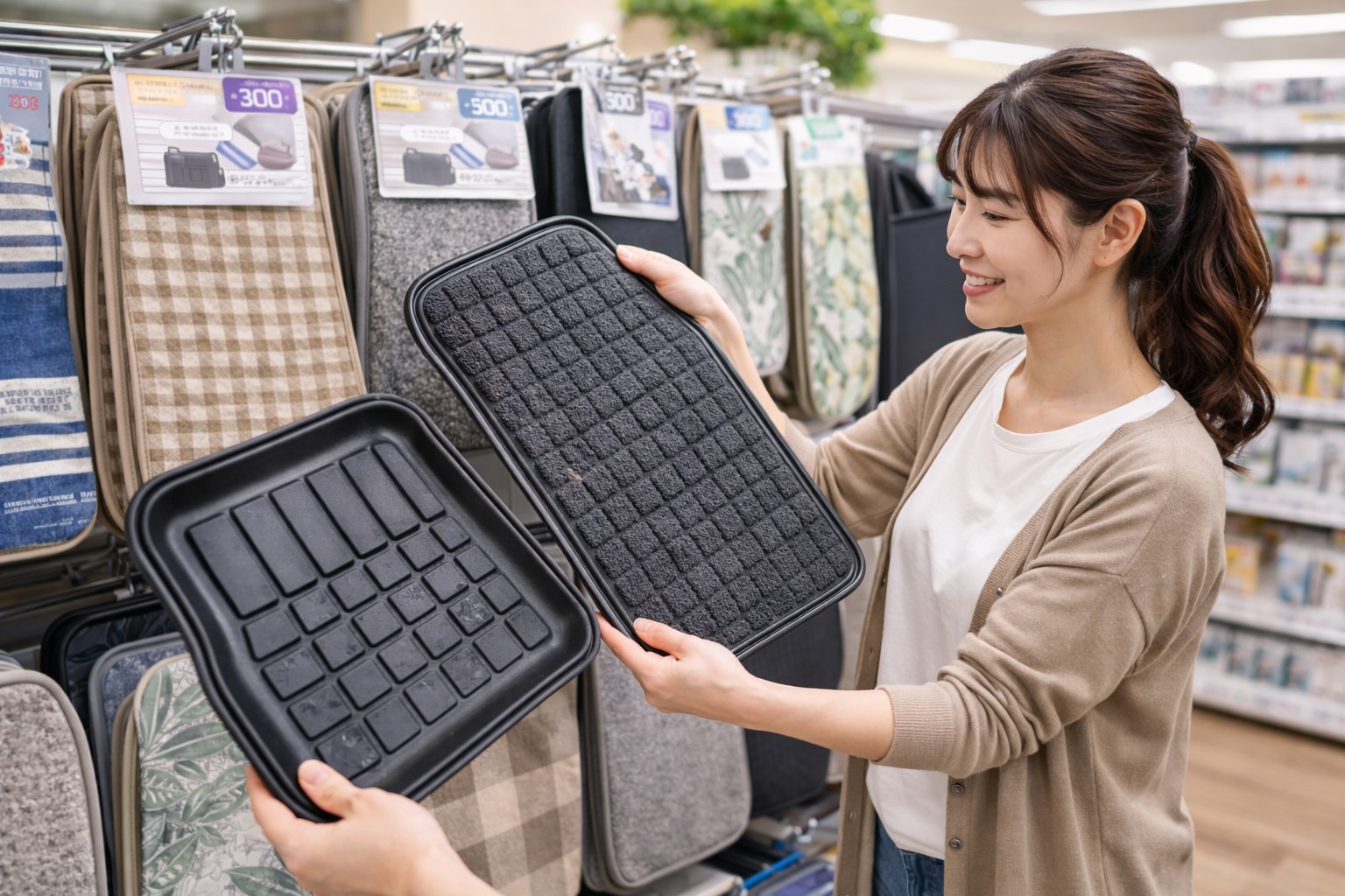 車フロアマットの100均の汚れ防止術！ダイソーとセリアを徹底比較