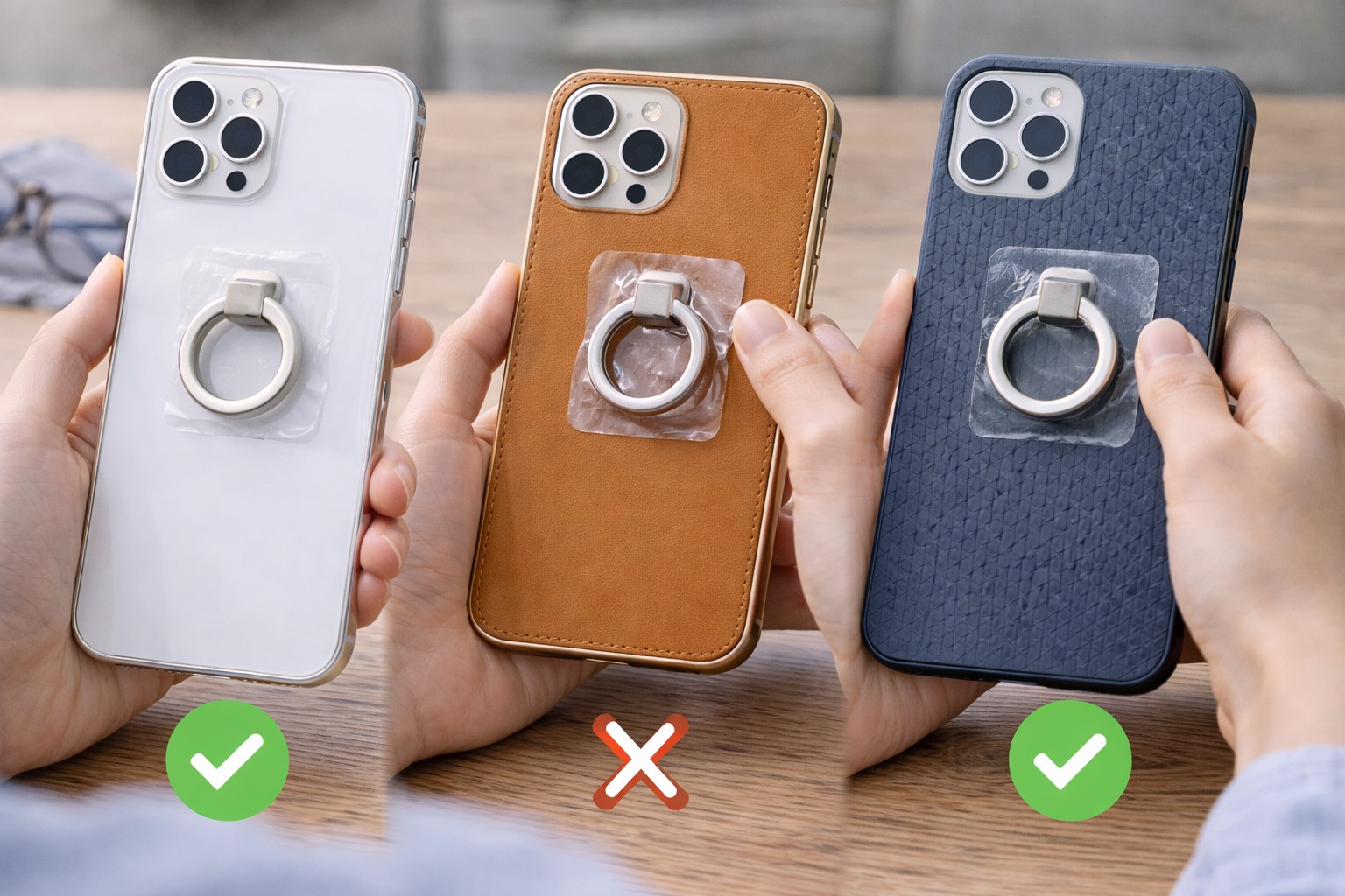 素材別の相性と装着時のチェック