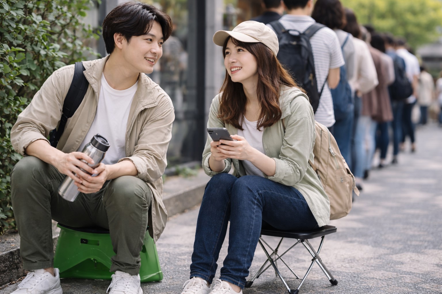 自分に合う折りたたみ椅子で行列を楽にする