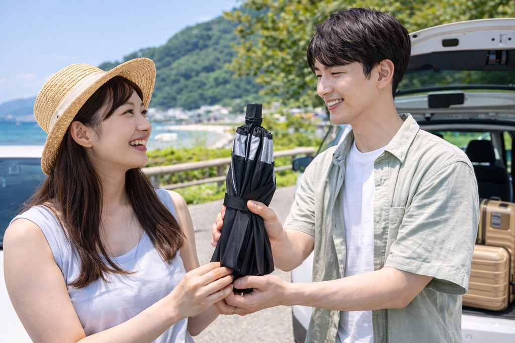 構造上の利点と折りたたみ傘のような手軽さ