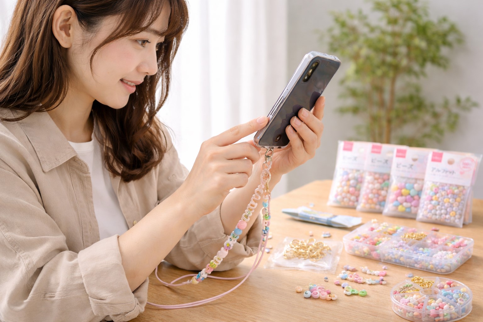 スマホストラップの作り方を100均で試したまとめ