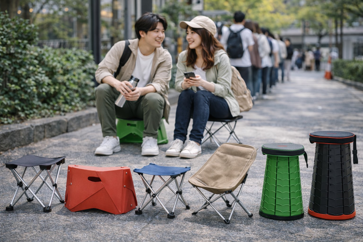 折りたたみ椅子で行列を快適に！旅行や観光におすすめの軽量椅子厳選