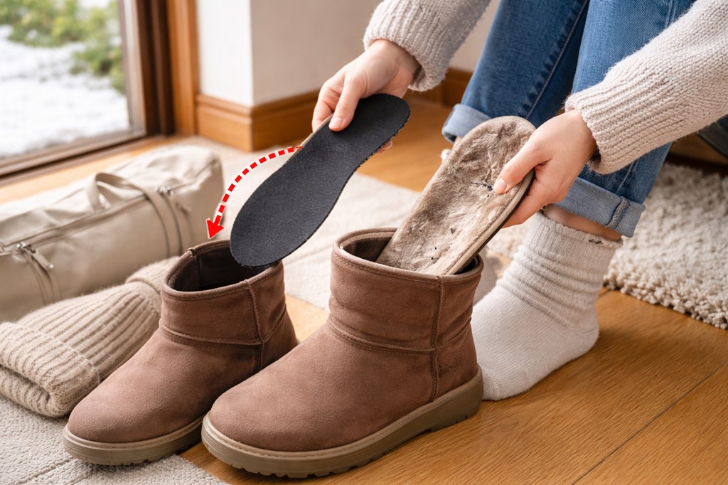 冬用の靴を快適にする中敷きの活用法