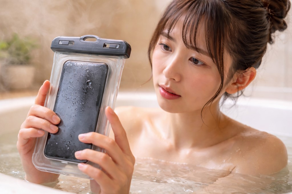 携帯をお風呂で使う際のお湯や蒸気の注意点