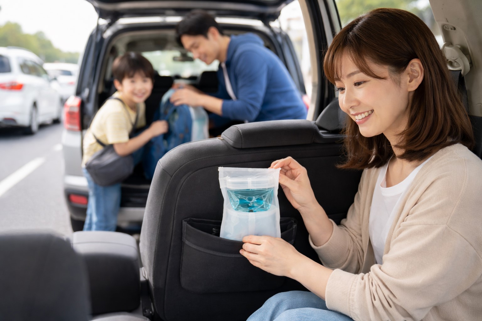 渋滞対策で携帯トイレを車内に備える