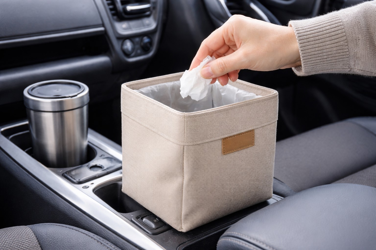 セリアのゴミ箱なら車内に馴染む