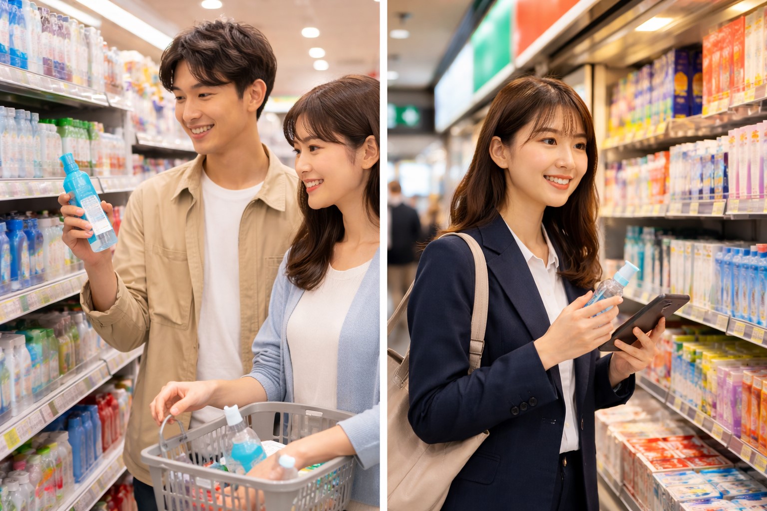 ドラッグストアと駅ナカ売店の在庫状況