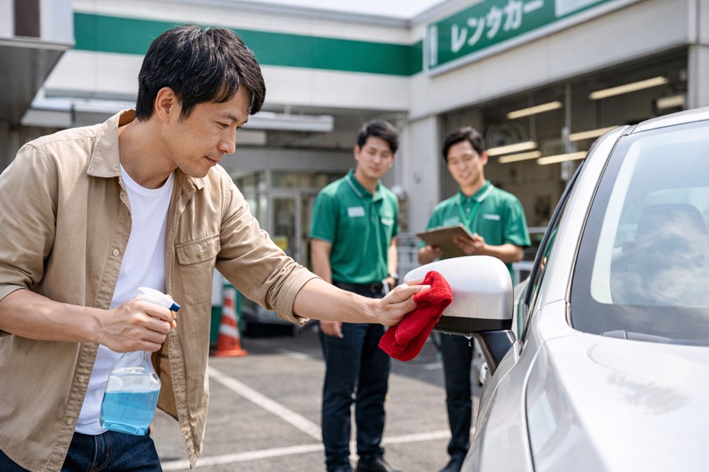 レンタカー返却をスムーズにする清掃の重要性